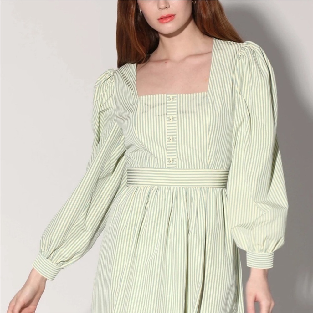Walter Baker Sadia A-Line Dress Yellow Stripped Dress Size 2